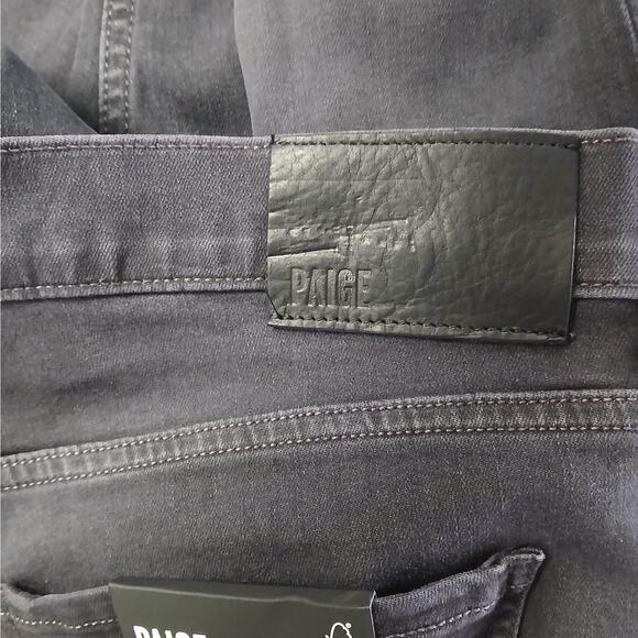 Paige Federal Transcend Slim Straight Jeans Men's Size 34 Dark Gray Denim Pants - Picture 11 of 11